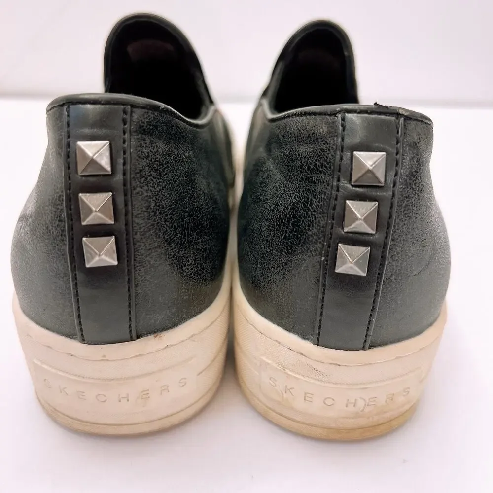 Skechers Street GRIMACE Rise Fit Black Platform Slip-On Sneaker Women's Size 8.5